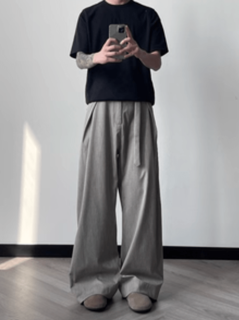 ドレープ タック ワイドスラックス / wide leg pants N5592 - ファッション通販NNine（ナイン）