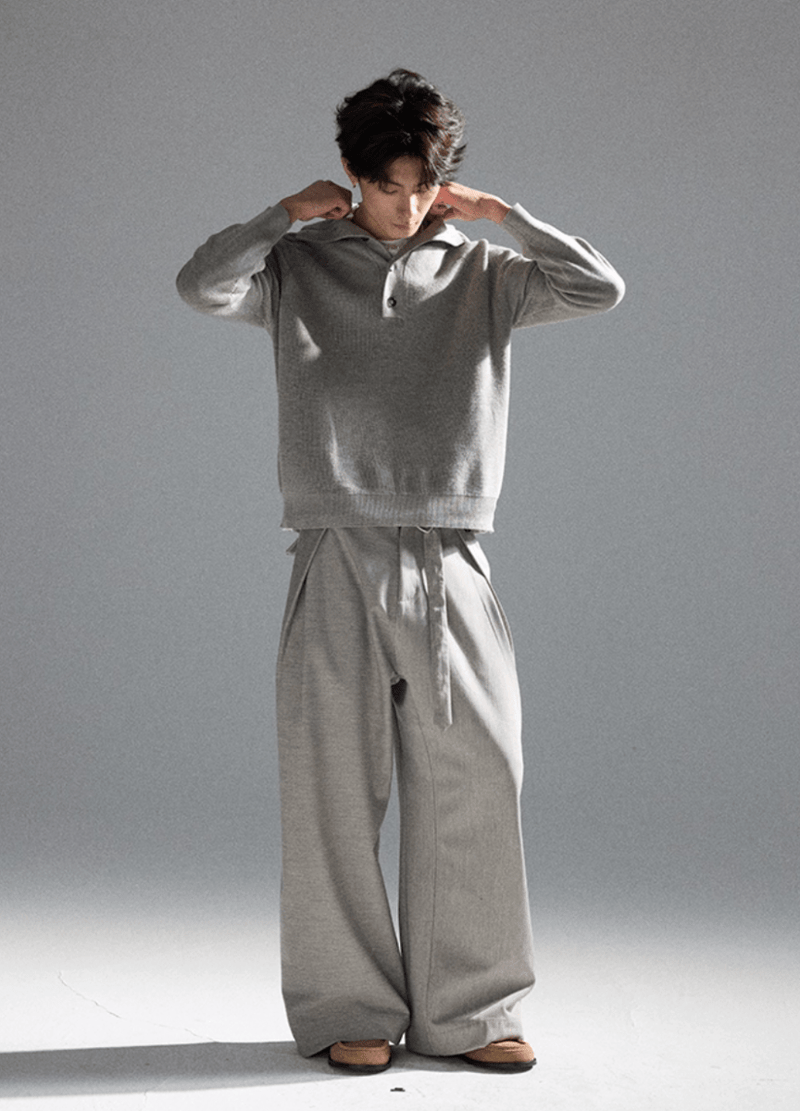 ドレープ タック ワイドスラックス / wide leg pants N5592 - ファッション通販NNine（ナイン）
