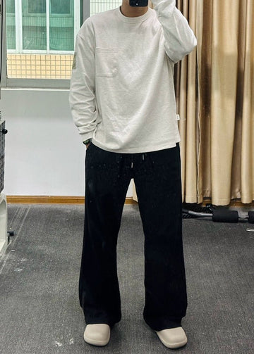 wide leg sweatpants N4862