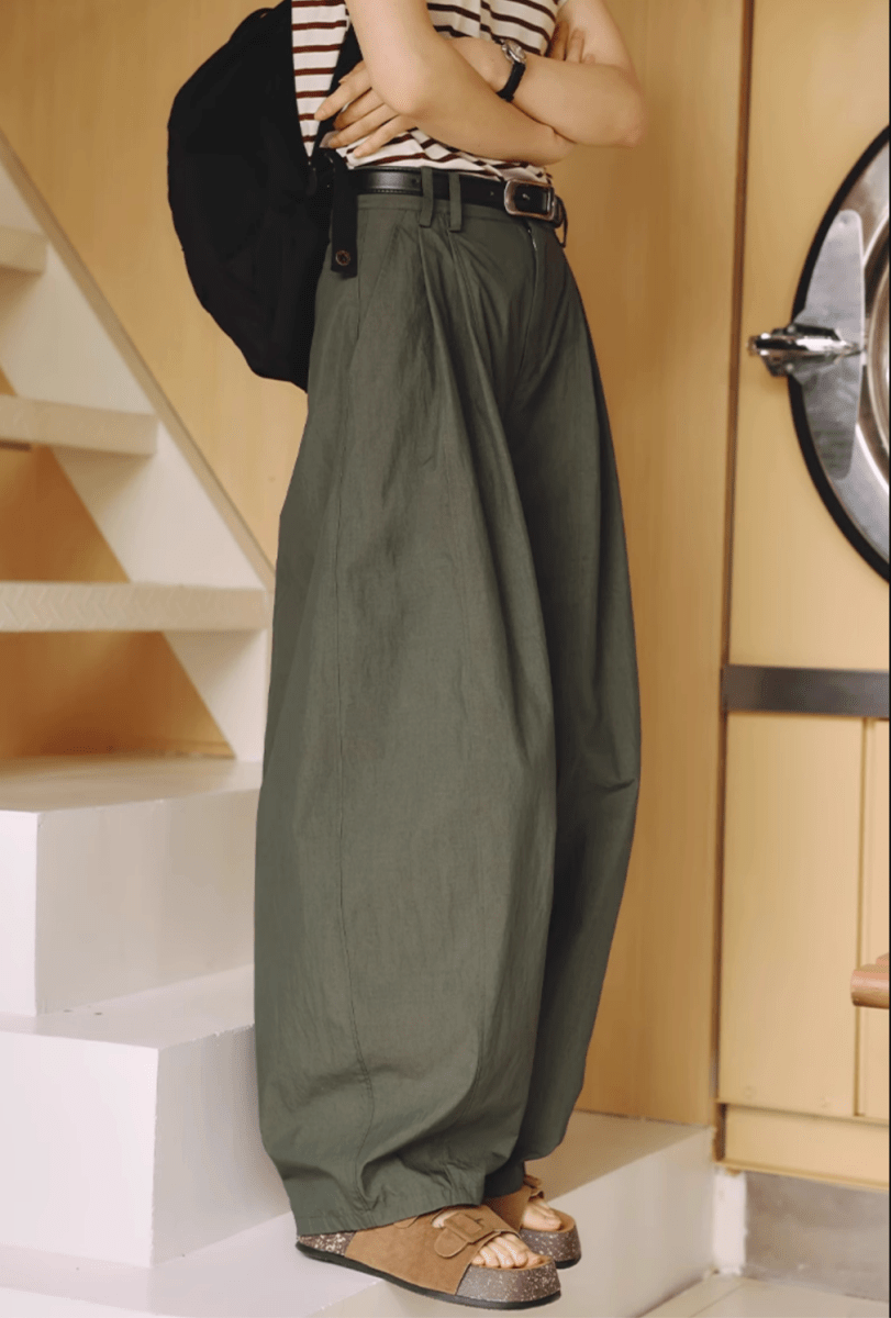 コットンナイロン タック バルーンワイドパンツ / wide pants N5597 - ファッション通販NNine（ナイン）