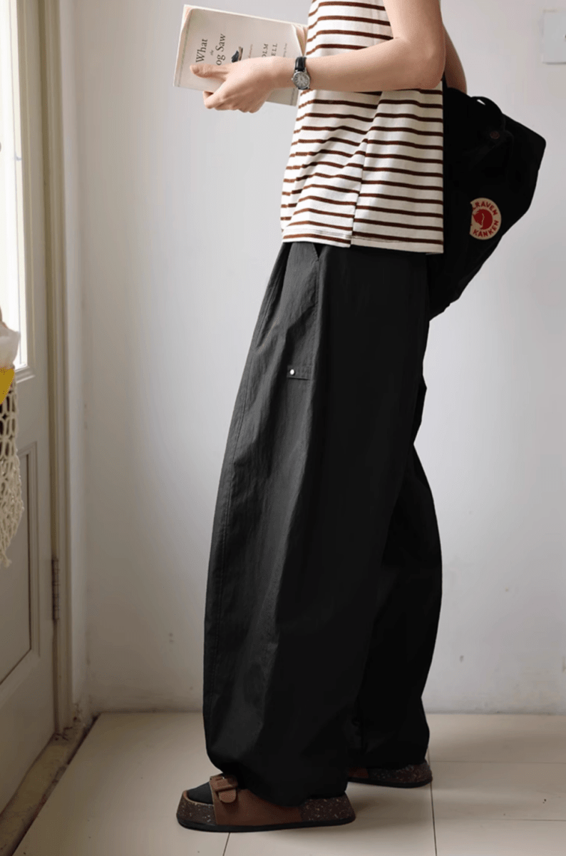 コットンナイロン タック バルーンワイドパンツ / wide pants N5597 - ファッション通販NNine（ナイン）