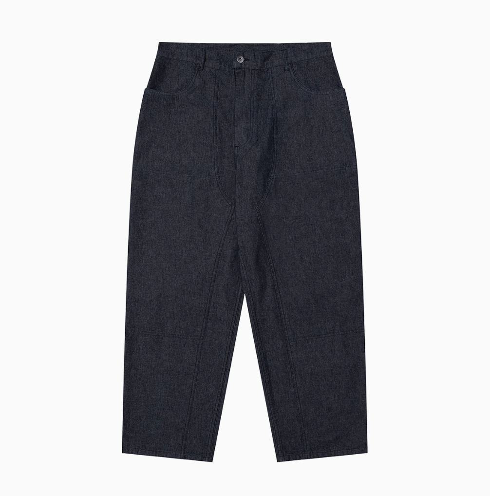 wide straight denim pants N5042 - ファッション通販 NNine(ナイン)