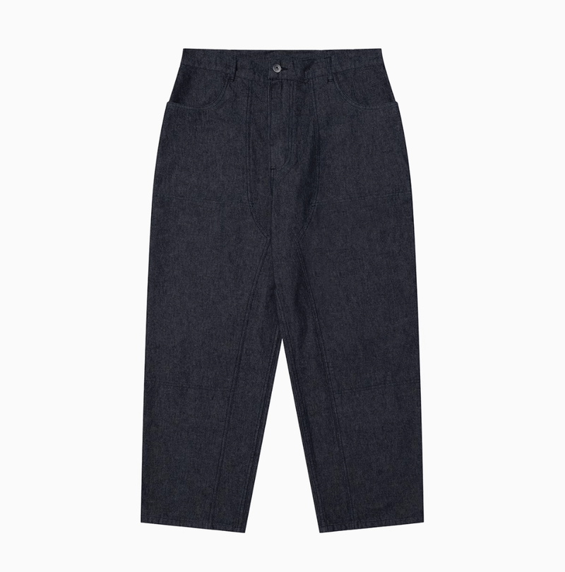 wide straight denim pants N5042 - ファッション通販 NNine(ナイン)