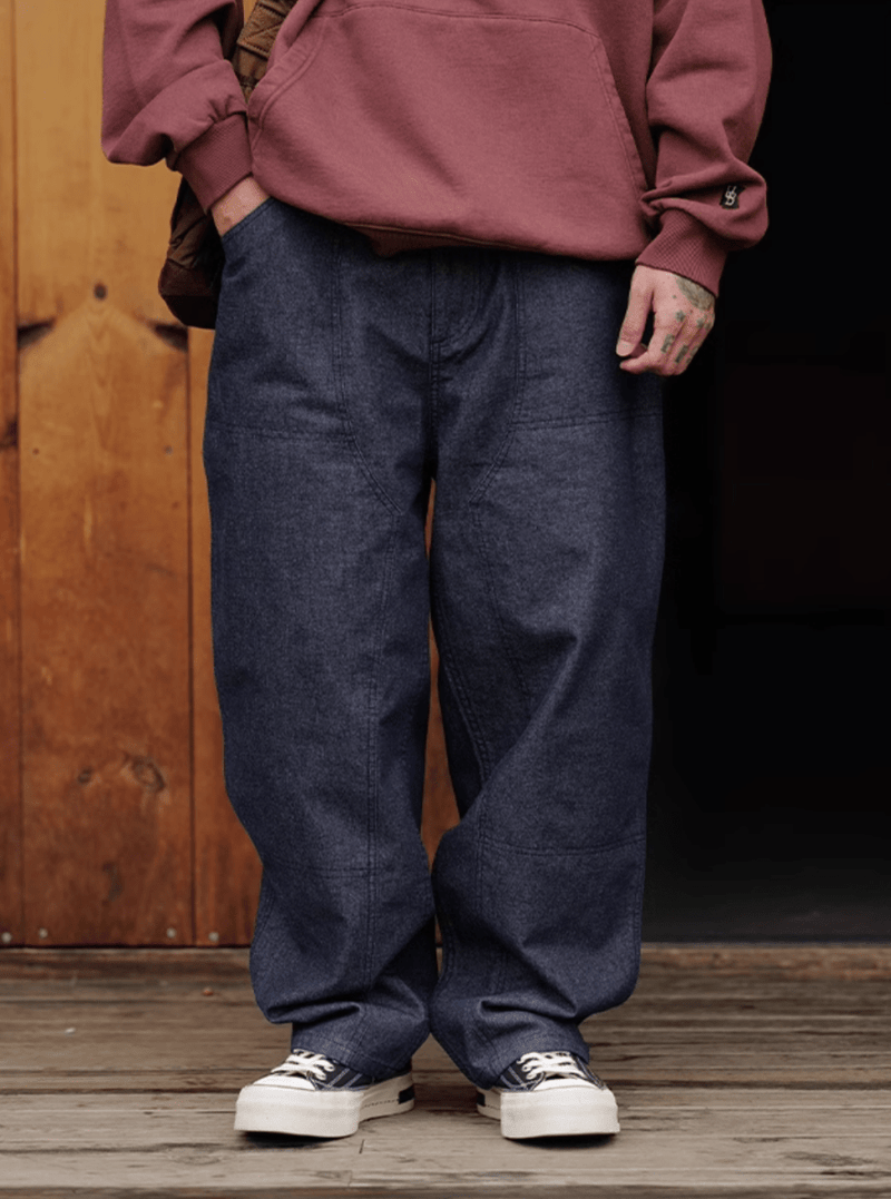 wide straight denim pants N5042 - ファッション通販 NNine(ナイン)