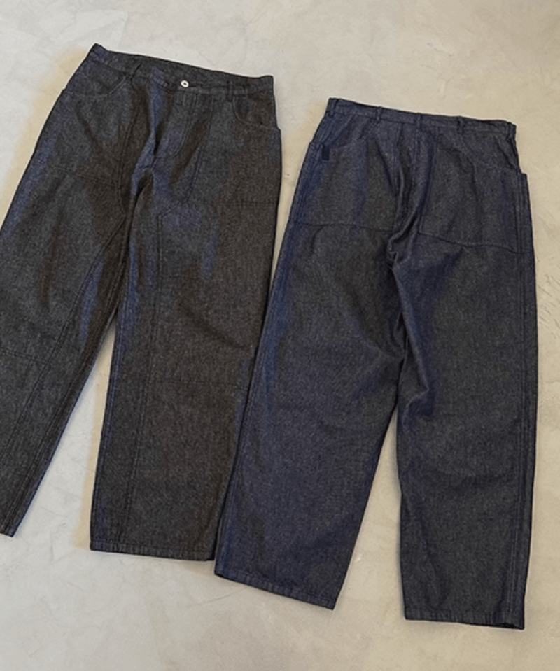 wide straight denim pants N5042 - ファッション通販 NNine(ナイン)