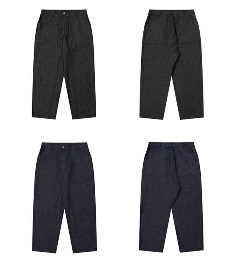wide straight denim pants N5042 - ファッション通販 NNine(ナイン)