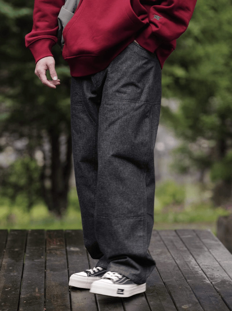 wide straight denim pants N5042 - ファッション通販 NNine(ナイン)