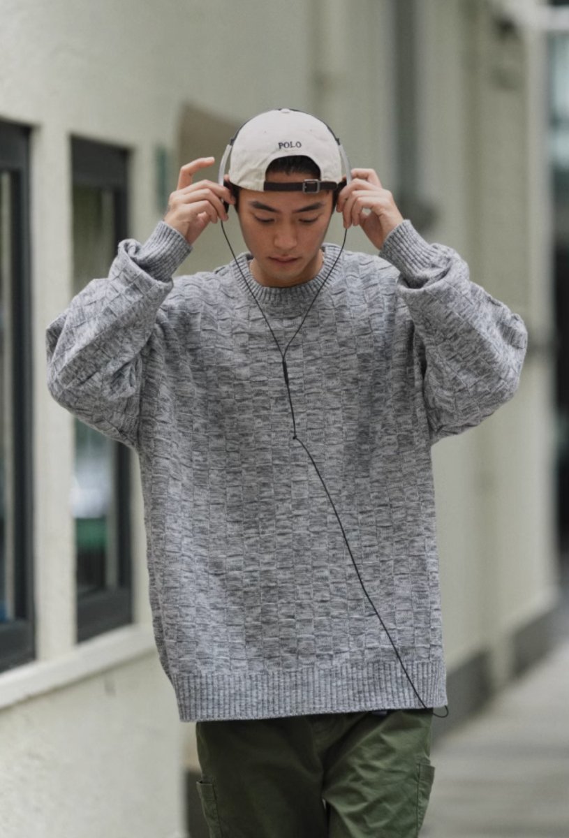 【テック繊維】wool knit sweater N4533 - NNine