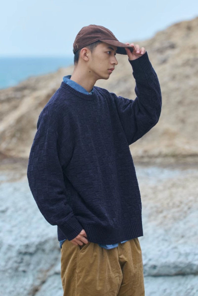 【テック繊維】wool knit sweater N4533 - NNine