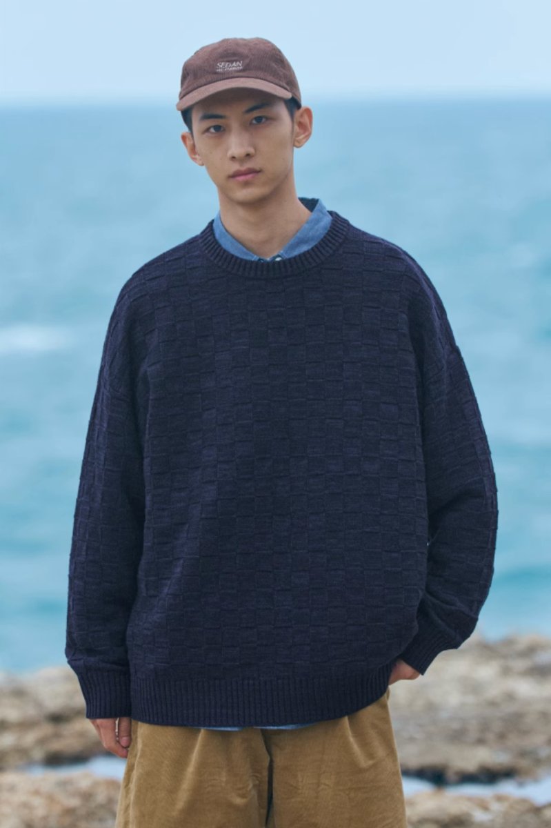 【テック繊維】wool knit sweater N4533 - NNine