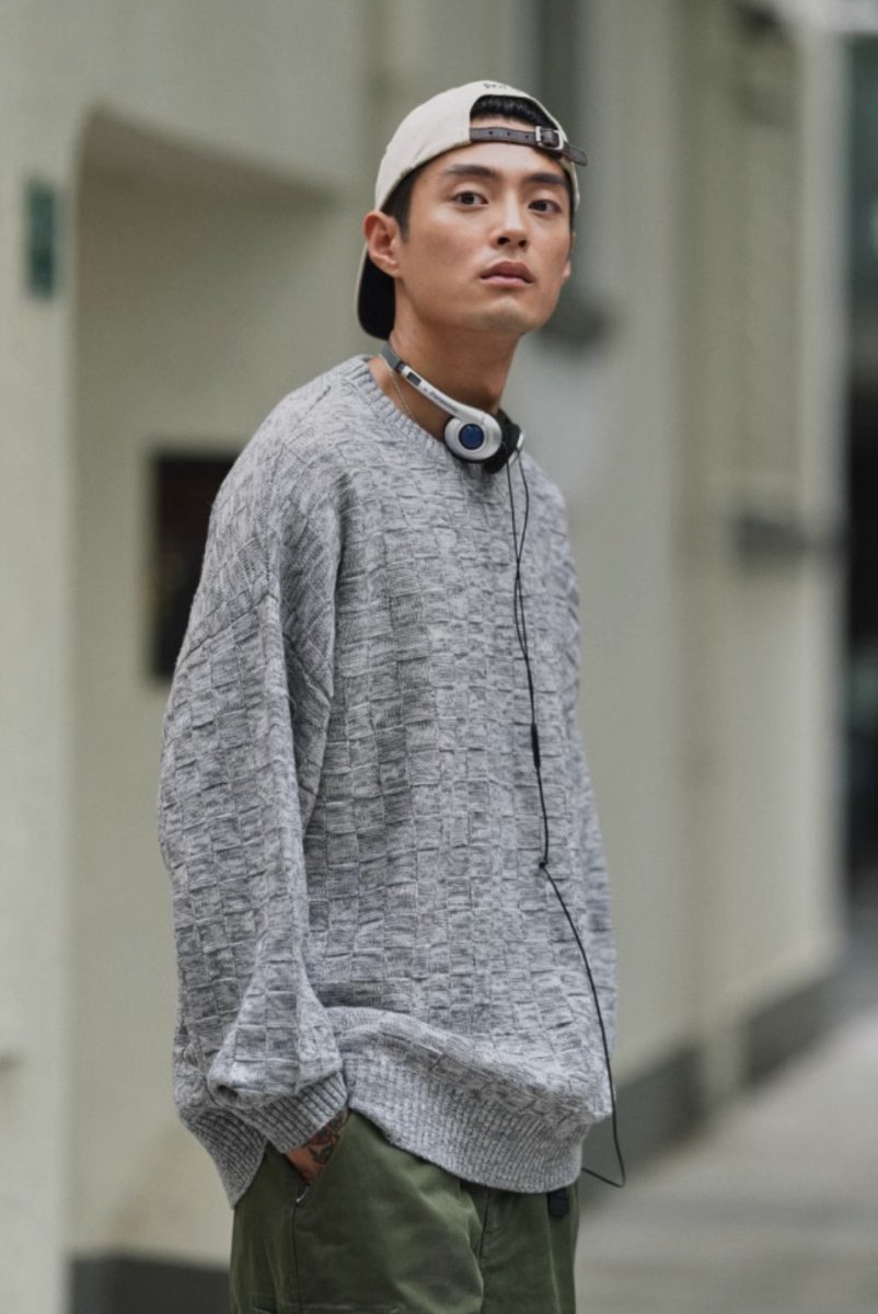 【テック繊維】wool knit sweater N4533 - NNine