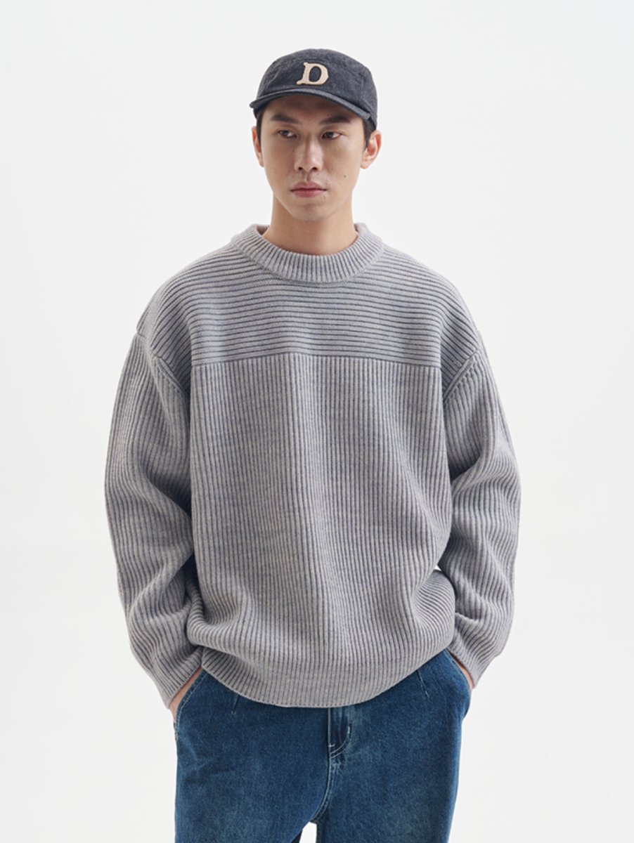 【ウールブレンド】wool knit sweater N4607 - NNine