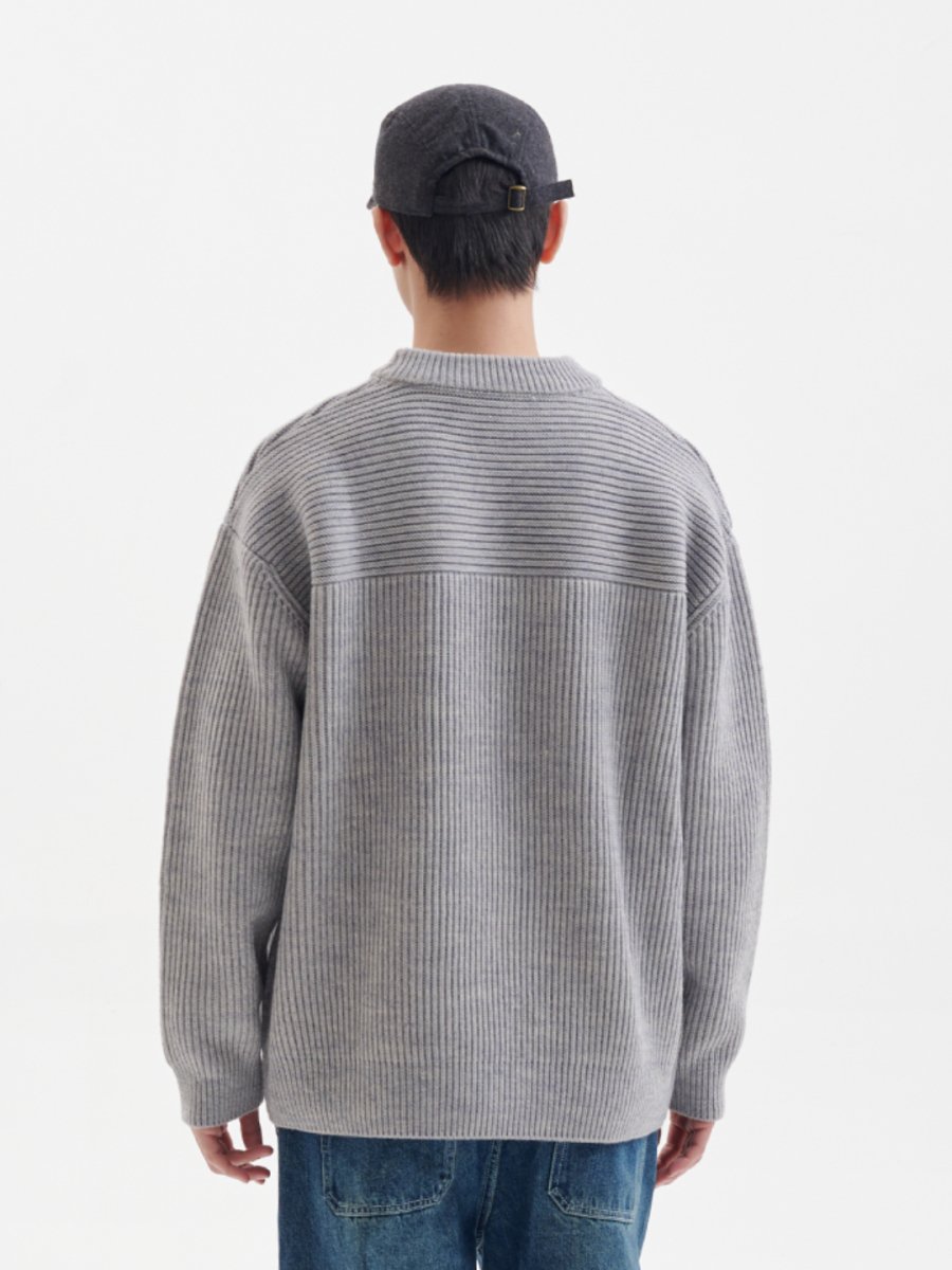 【ウールブレンド】wool knit sweater N4607 - NNine