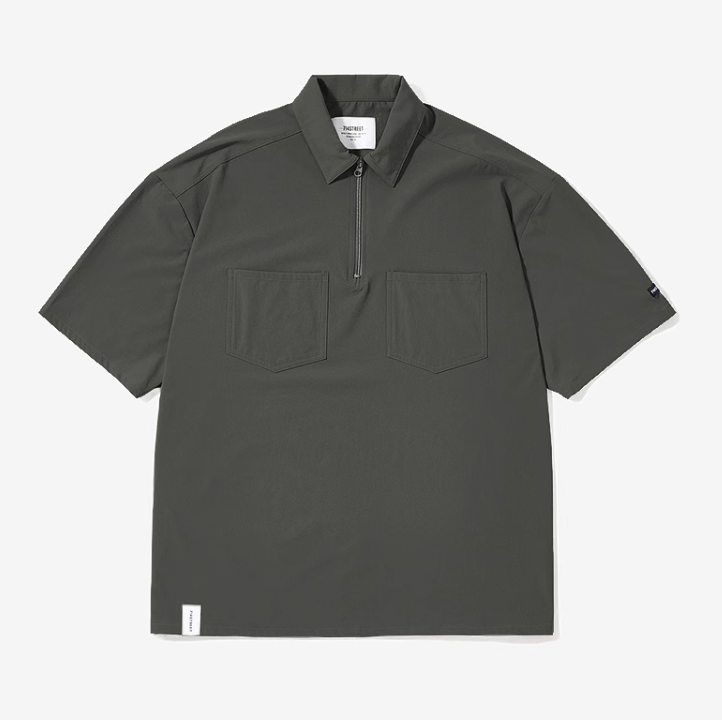 全方位ストレッチ ハーフジップシャツ 軽量 速乾 YKKジップ / Stretch Polo N5387 - メンズファッション通販 NNine(ナイン)