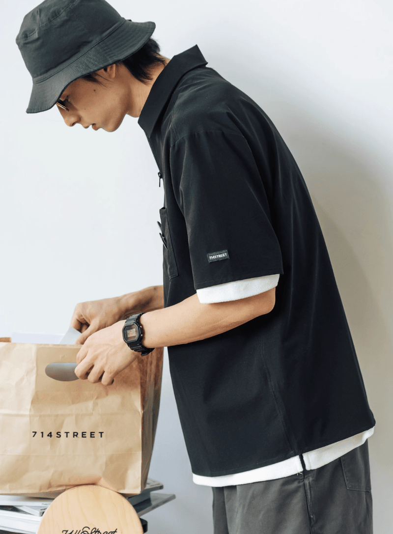 全方位ストレッチ ハーフジップシャツ 軽量 速乾 YKKジップ / Stretch Polo N5387 - メンズファッション通販 NNine(ナイン)