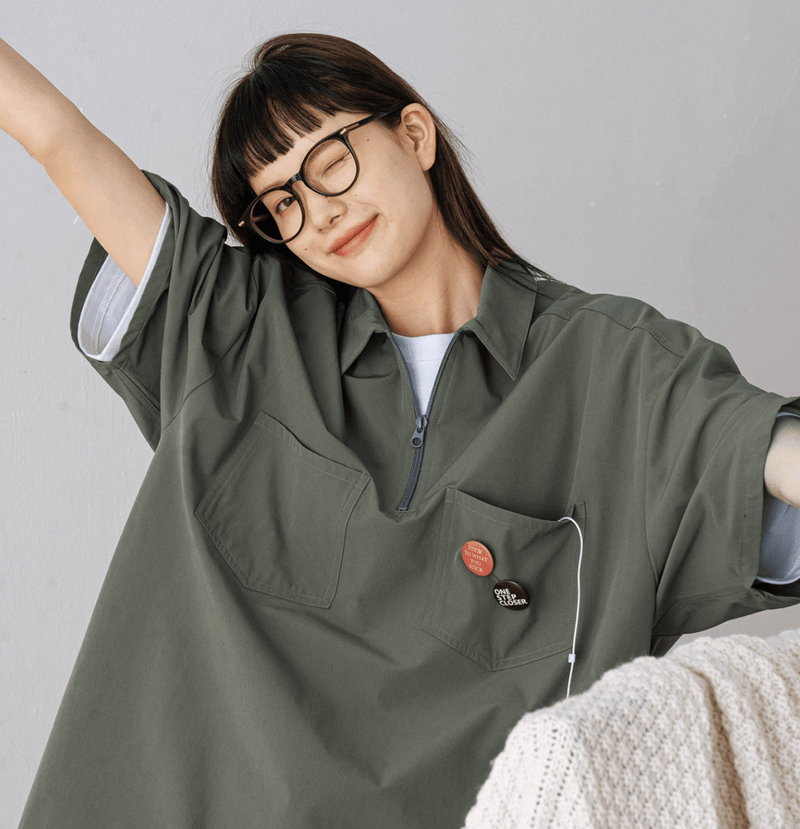 全方位ストレッチ ハーフジップシャツ 軽量 速乾 YKKジップ / Stretch Polo N5387 - メンズファッション通販 NNine(ナイン)