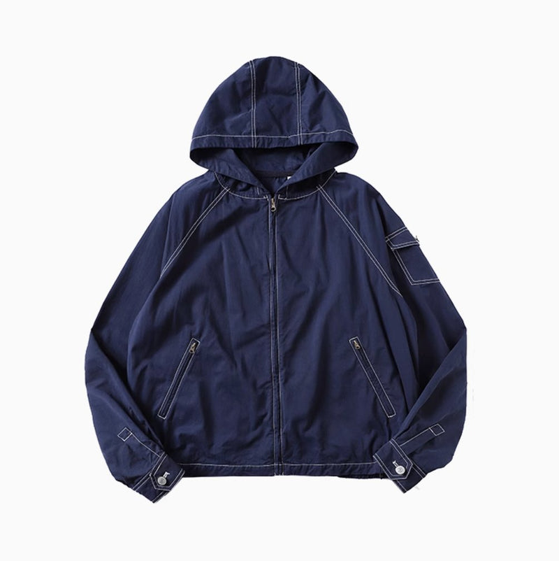 zip hood jacket / ヘビーオンスデニムフーディ N4502 - NNine