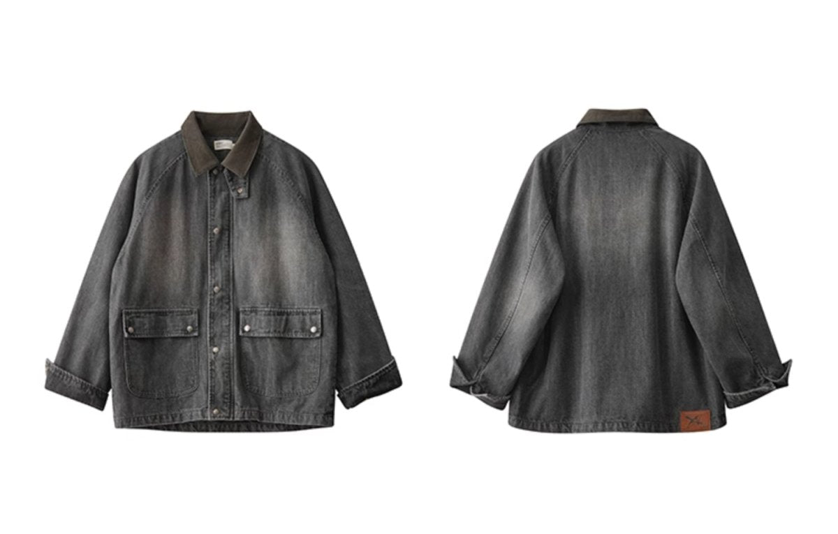 Corduroy Collar Work Denim Jacket｜Heavyweight G-janes with