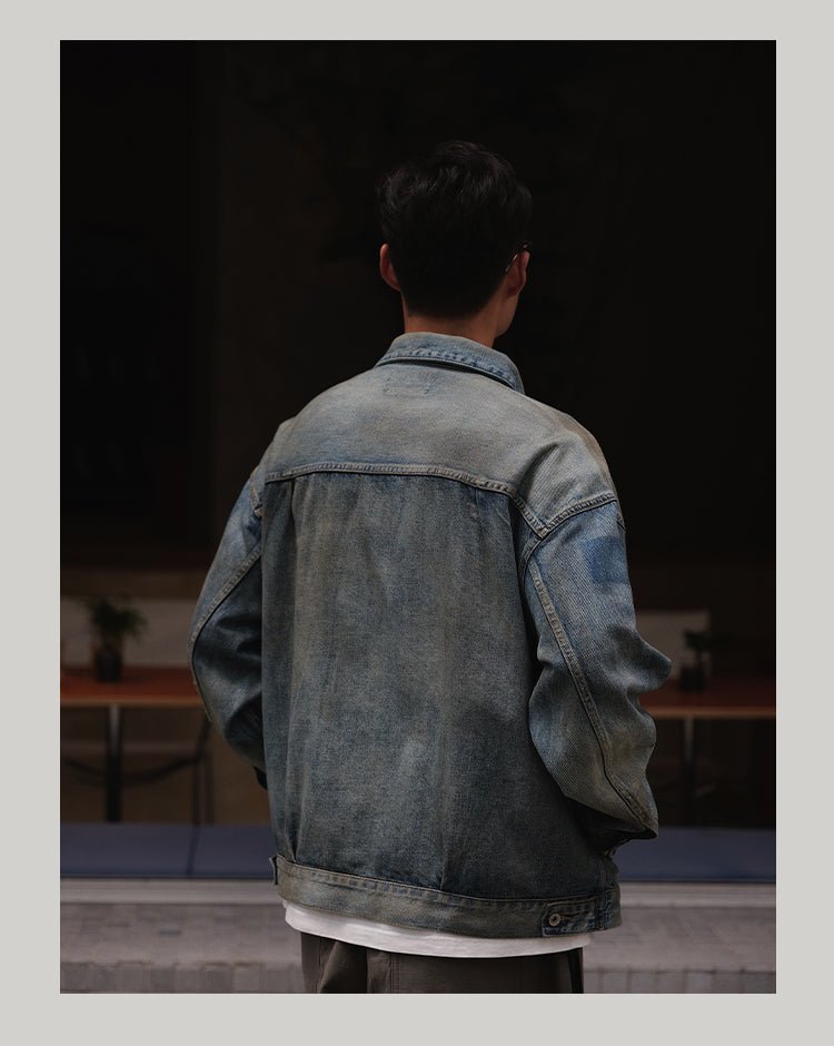 【12.5oz】Damage processing denim jacket N2641 - NNine