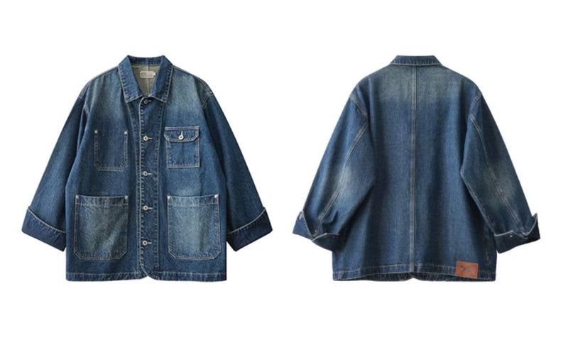 【12.5oz】Wash -processed denim jacket　N244 - NNine