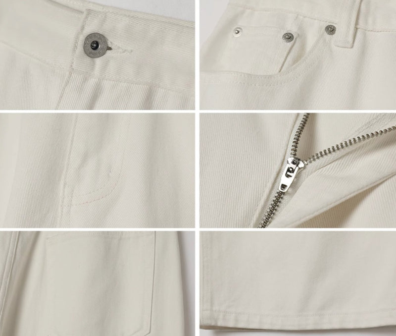 【13OZ】White denim pants　N223 - NNine