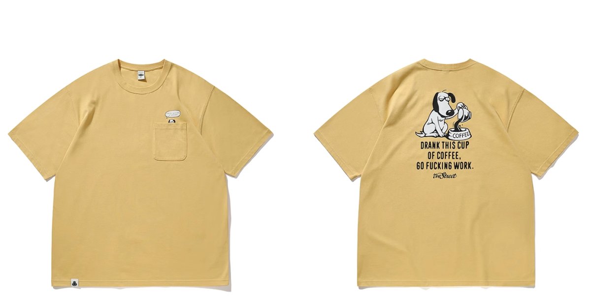 【240G】Back print T-shirt　N235 - NNine