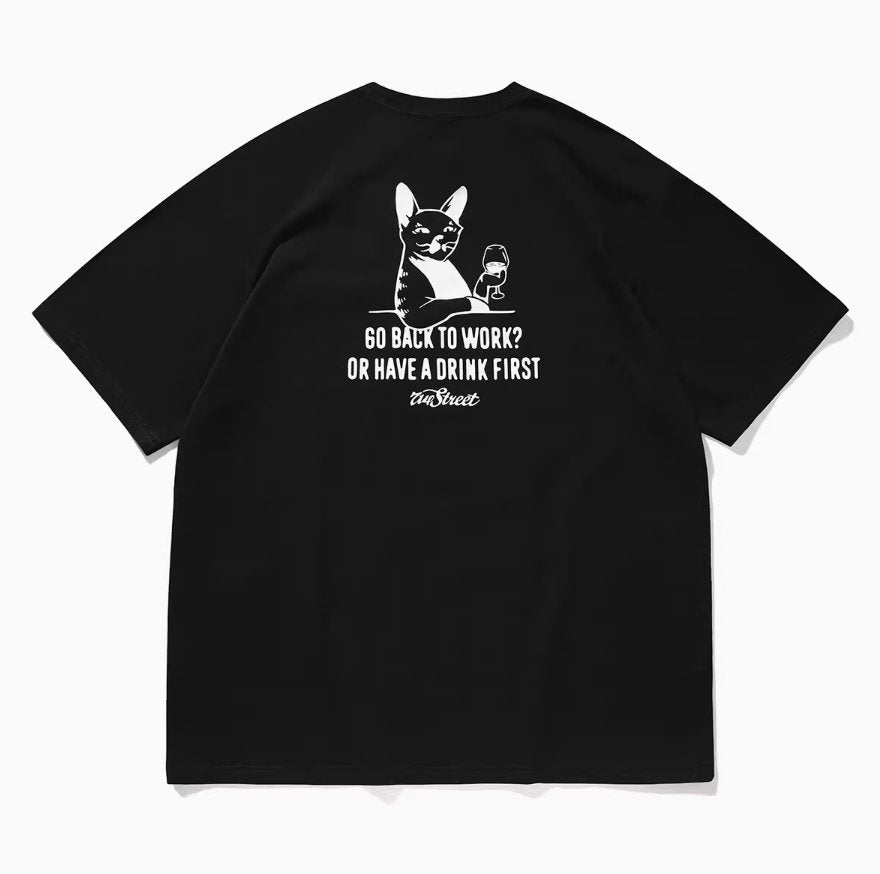【240G】Back print T-shirt　N235 - NNine