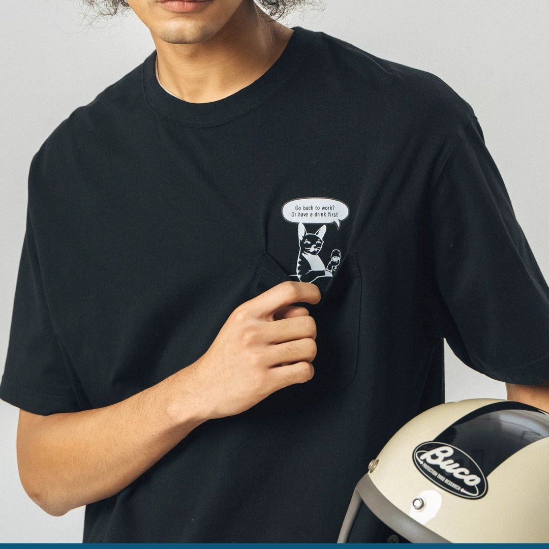 【240G】Back print T-shirt　N235 - NNine