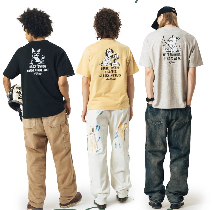 【240G】Back print T-shirt　N235 - NNine