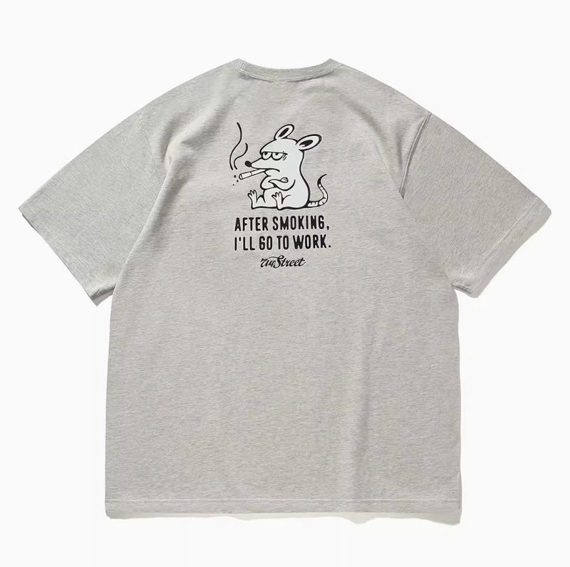 【240G】Back print T-shirt　N235 - NNine
