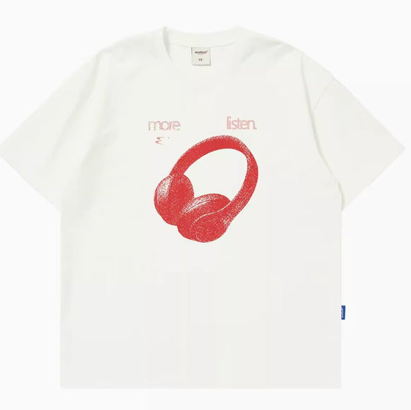 【270G】Headphone print T-shirt N168 - NNine