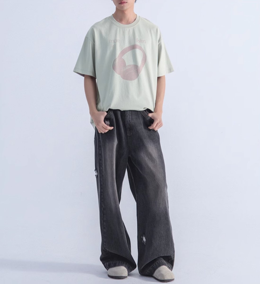 【270G】Headphone print T-shirt N168 - NNine