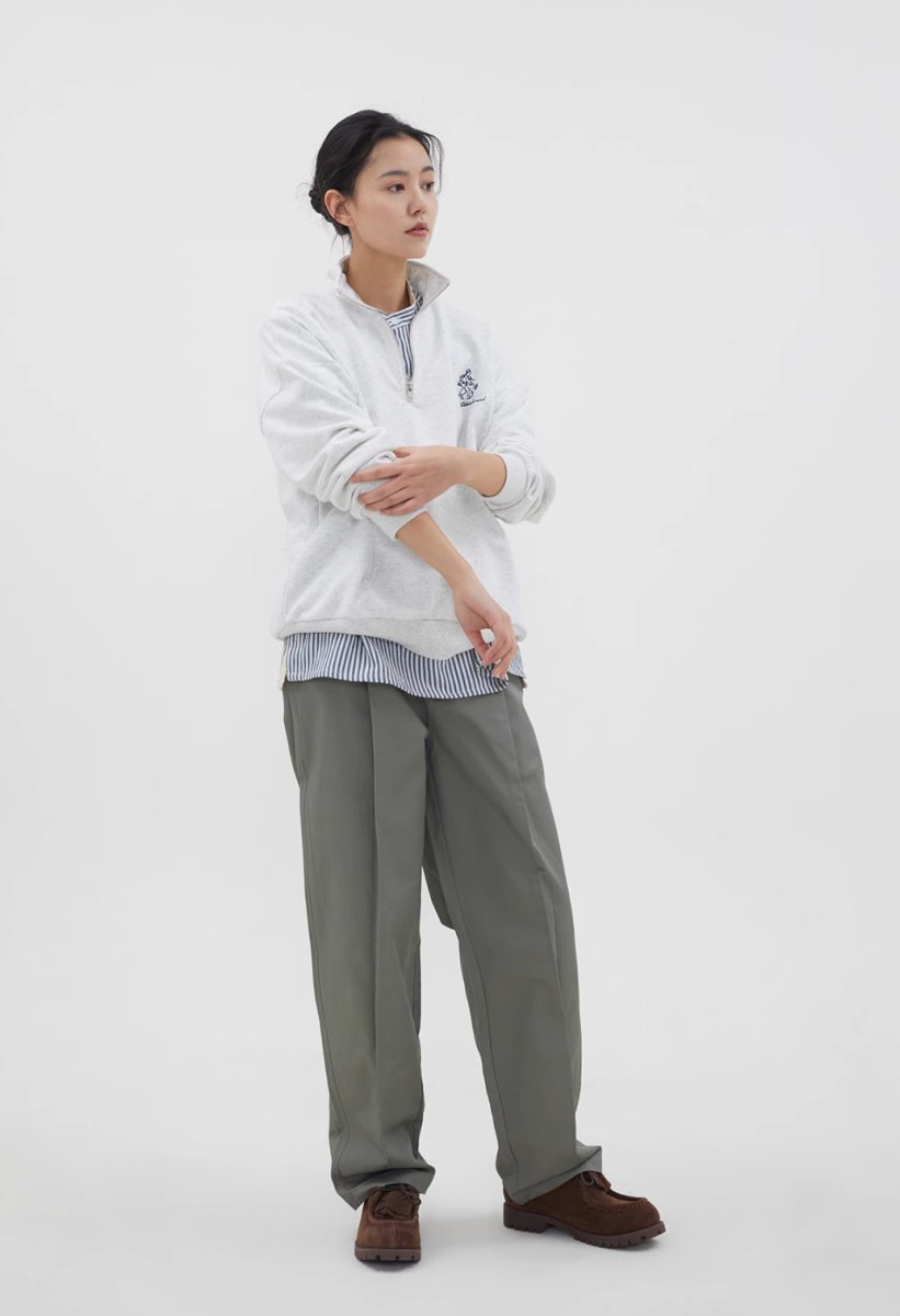 【380G】Half Zip Grey Sweatshirt N70 - NNine