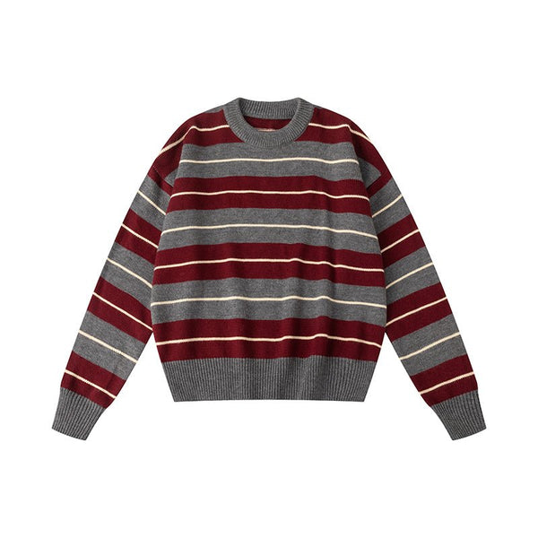 American retro border sweater N2717 - NNine