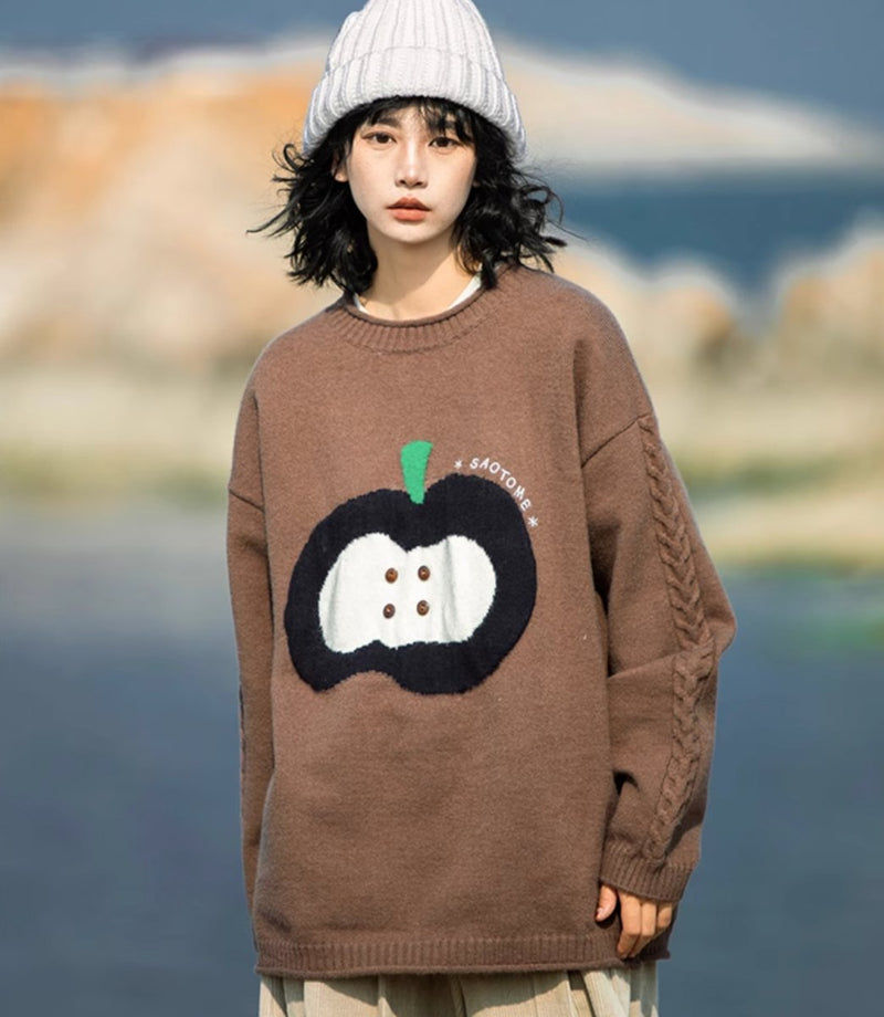 Apple Jacquard Sweater N3036 - NNine