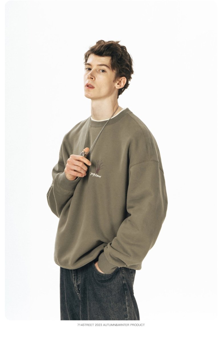 【夜光】Back print sweatshirt N2527 - NNine