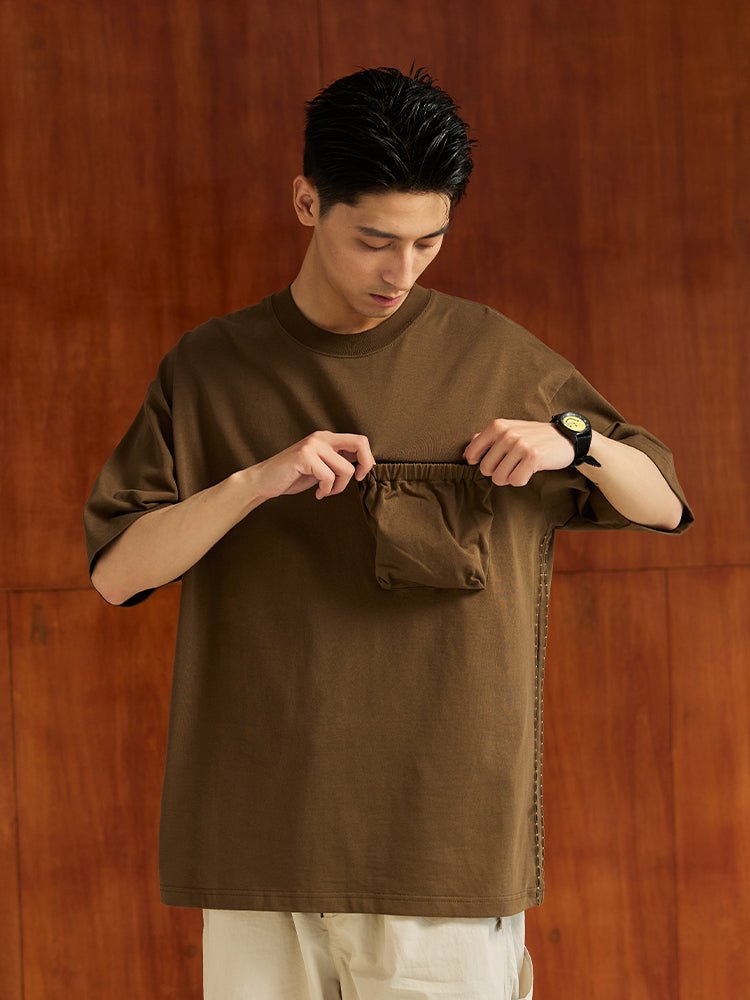 Basic Shulink Pocket Short Sleeve T-shirt WN124 - NNine