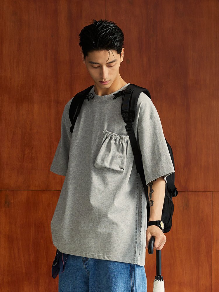 Basic Shulink Pocket Short Sleeve T-shirt WN124 - NNine
