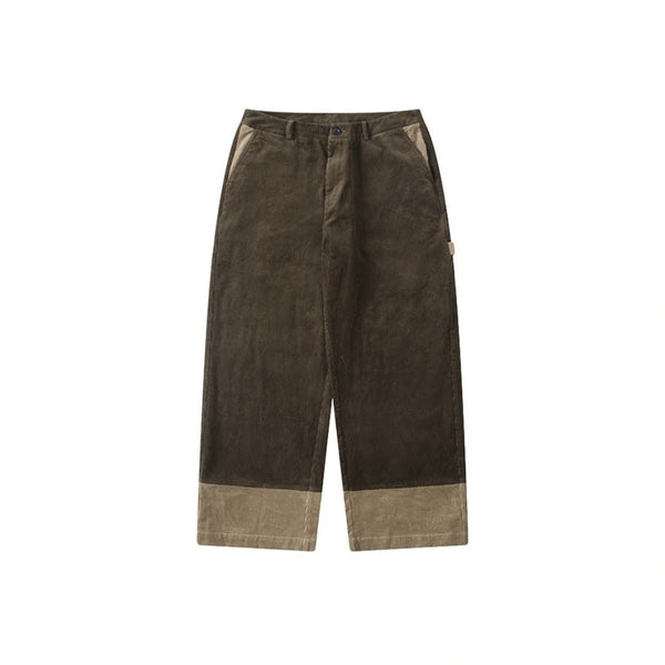 Bicolor Corduroy Wide Pants N1149 - NNine
