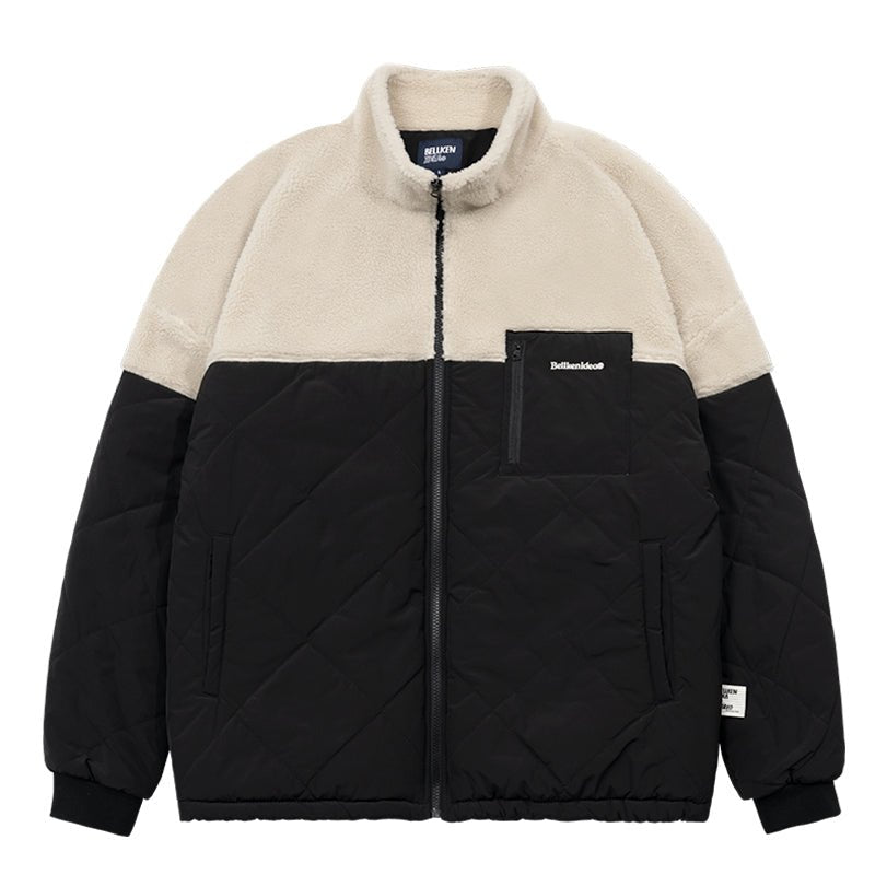 Bicolor Stand Color Bore Blouson N2836 - NNine