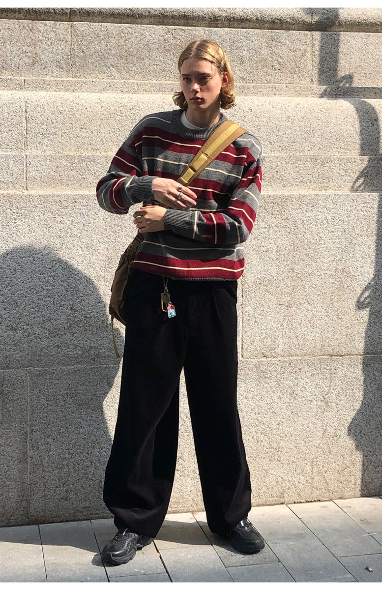 Black Corduroy Wide Pants / コーデュロイパンツ N2614
