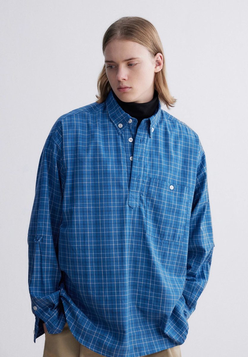 Blue check shirt N3273 - NNine