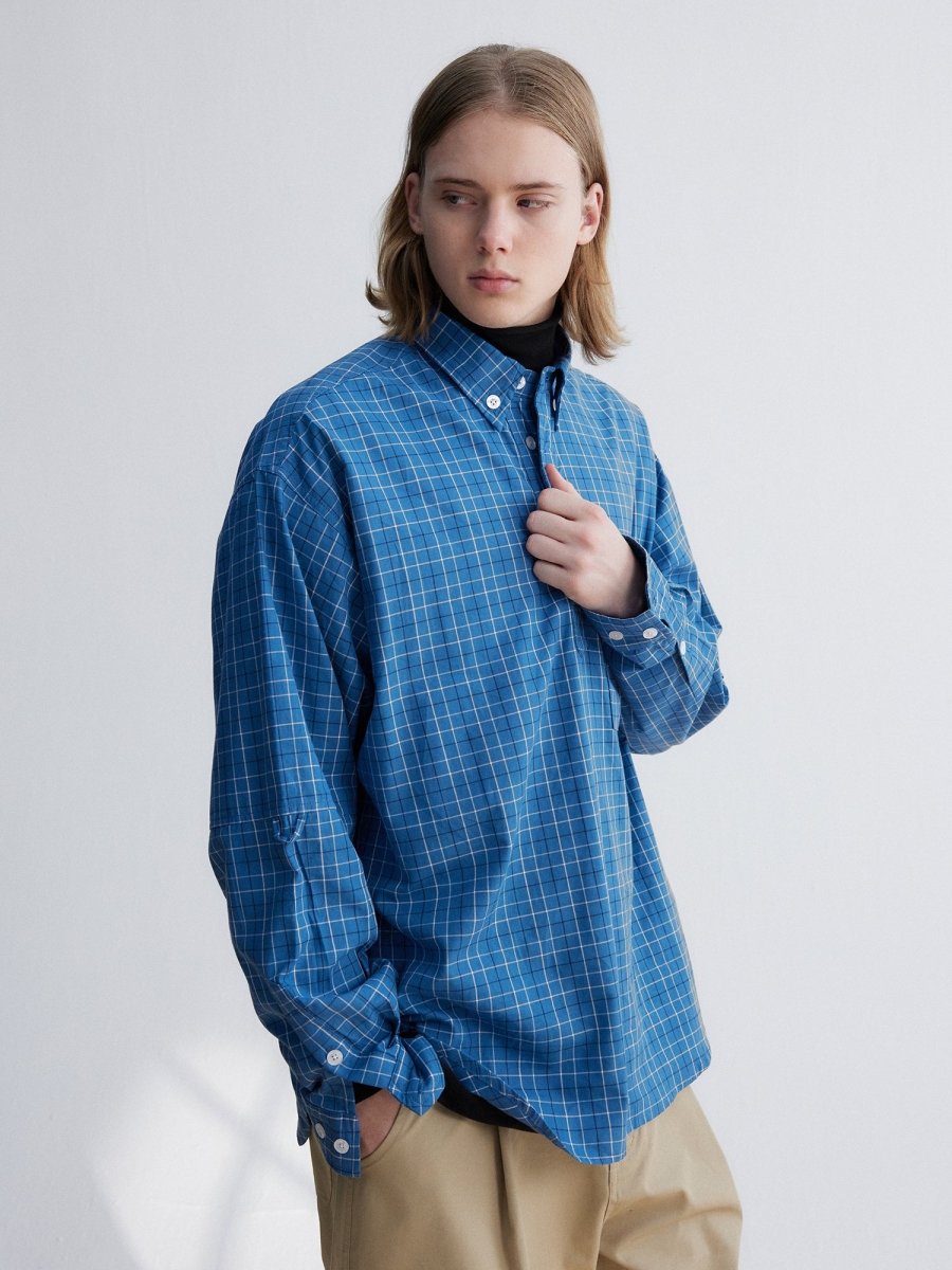 Blue check shirt N3273 - NNine