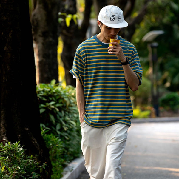 Border one point T-shirt　N428 - NNine
