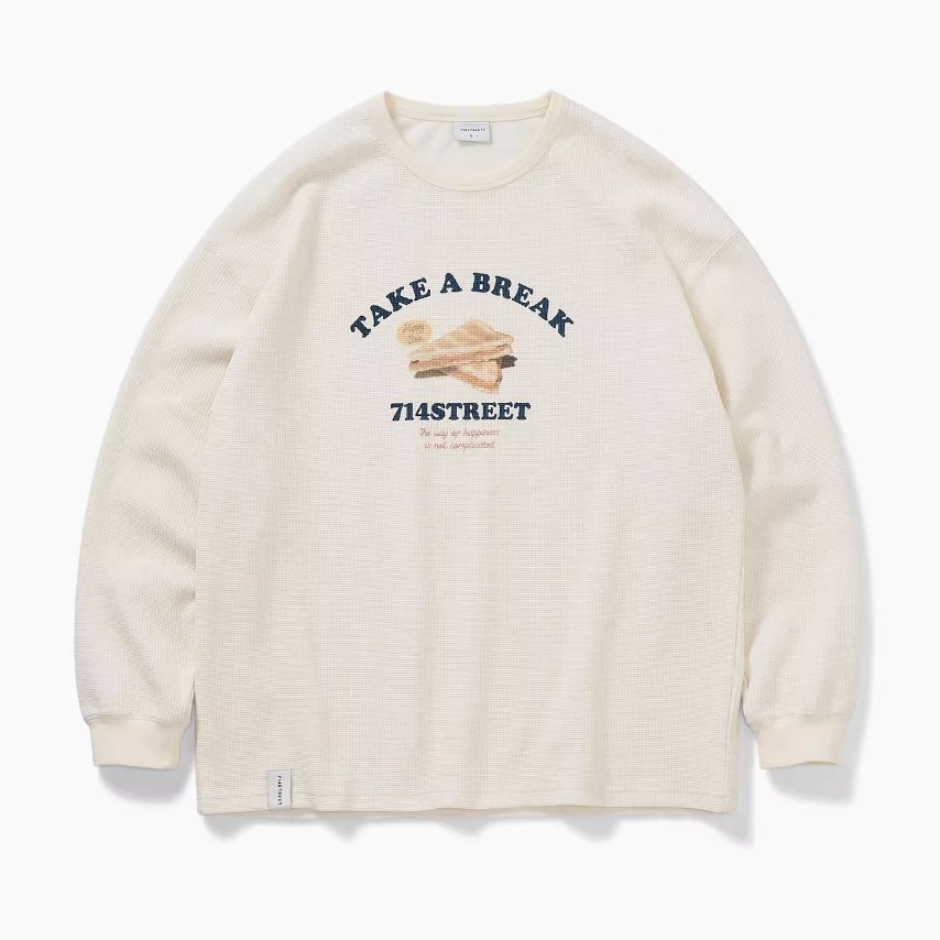 Breakfast Print Waffle Pullover N2427 - NNine