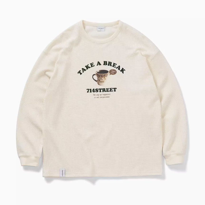 Breakfast Print Waffle Pullover N2427 - NNine