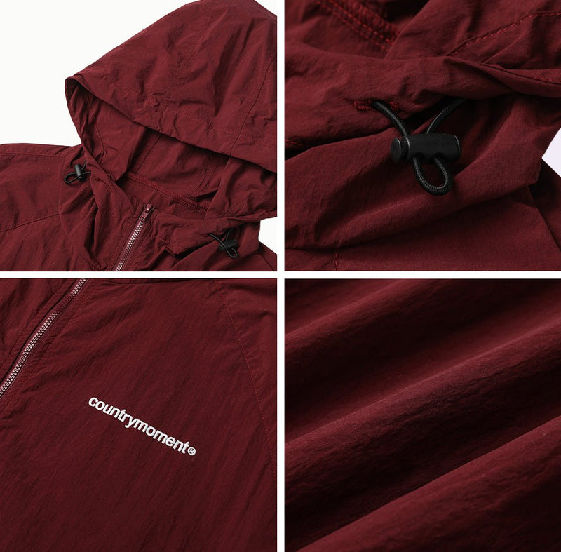 Breathable nylon zip hoodie　N387 - NNine