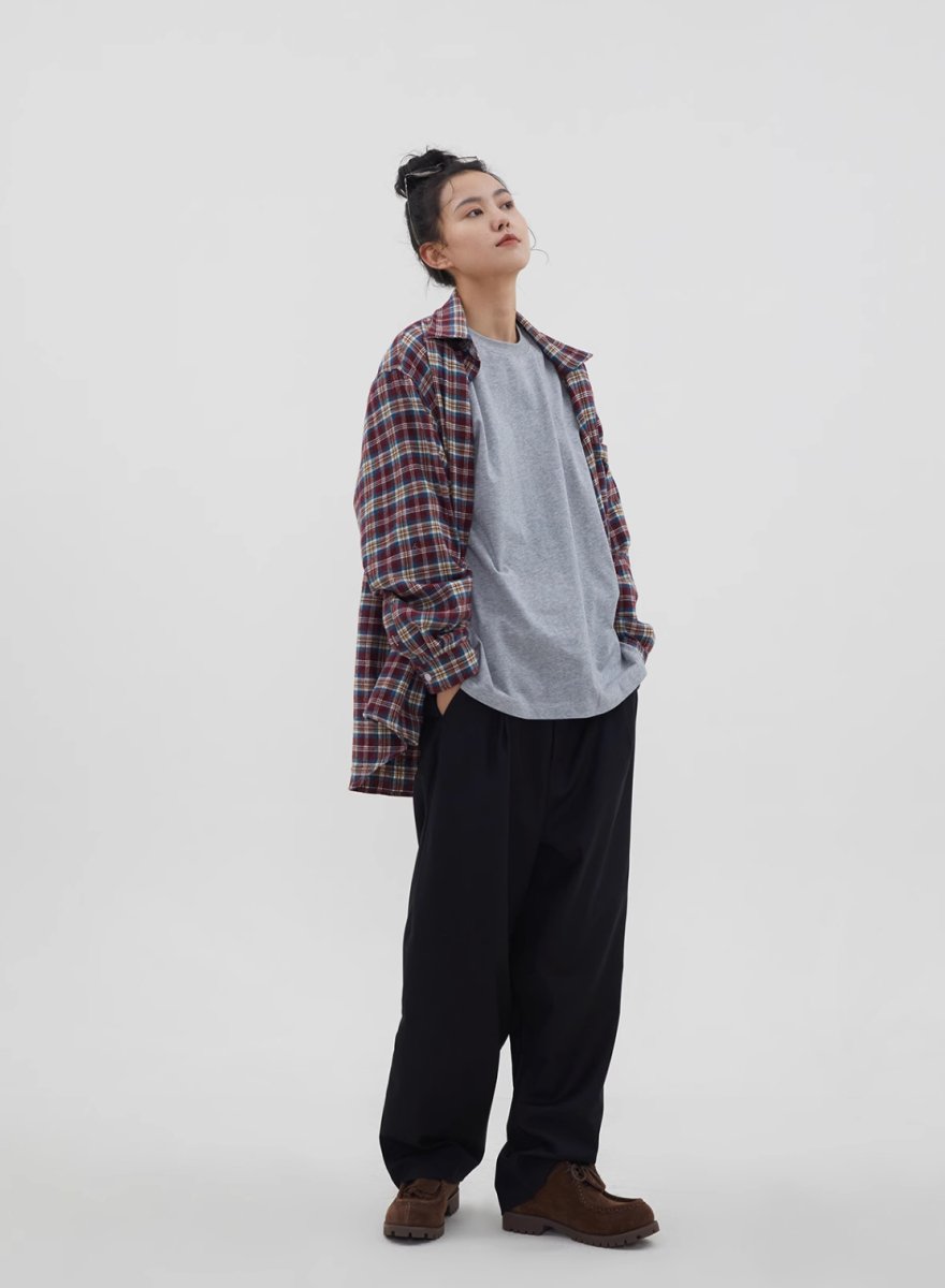Classic contrast check shirt N71 – ファッション通販 NNine