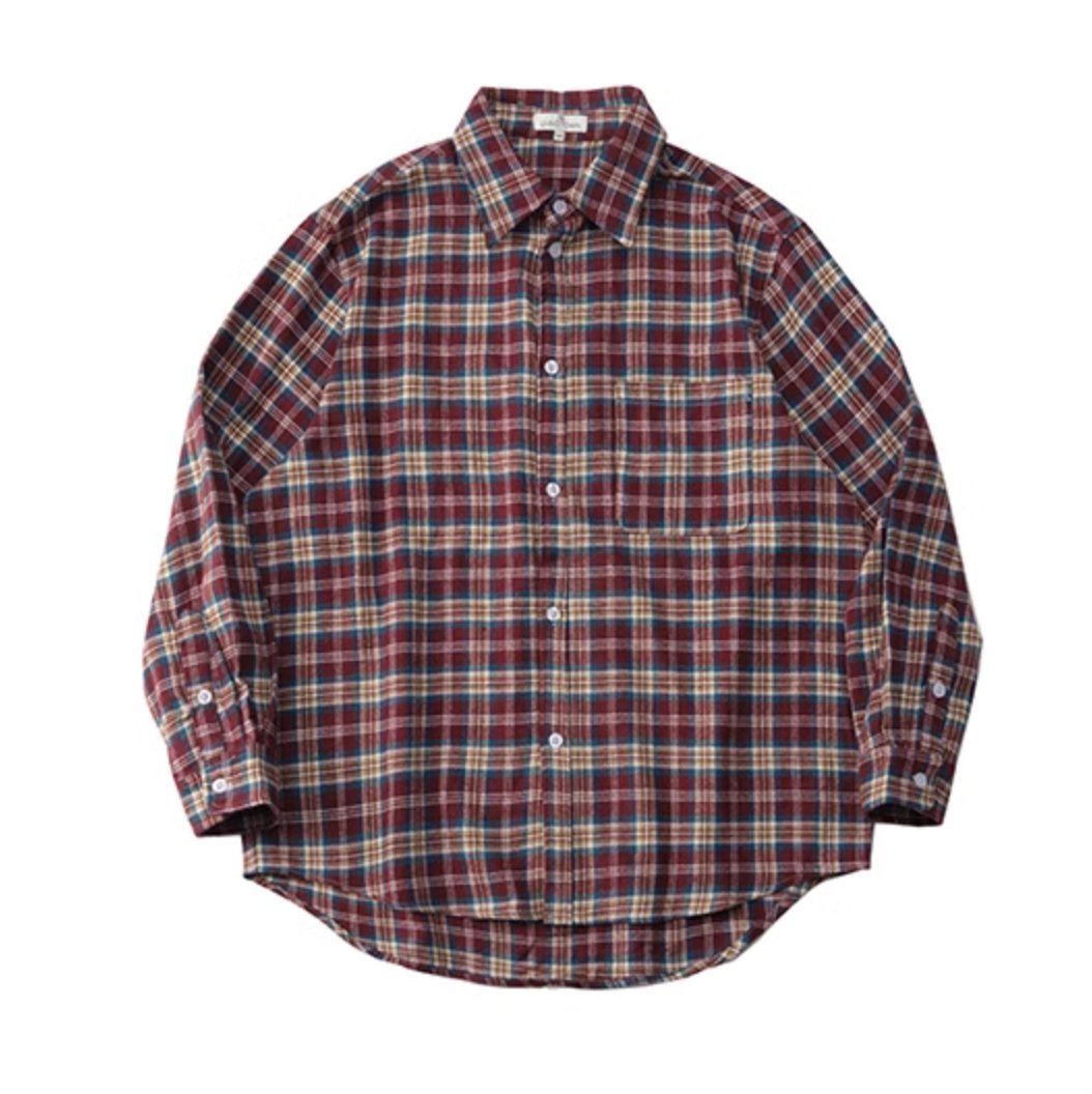 Classic contrast check shirt N71 - NNine
