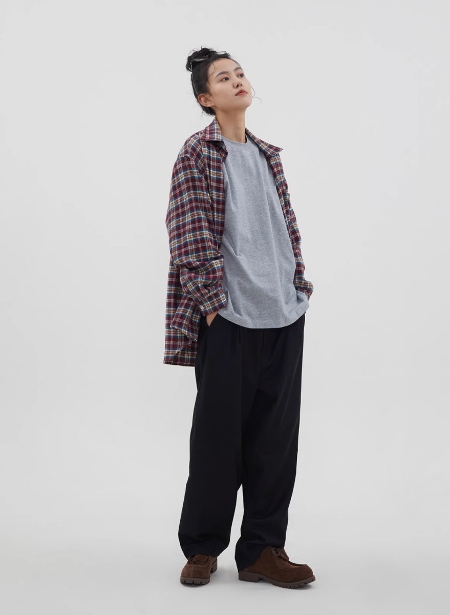 Classic contrast check shirt N71 - NNine